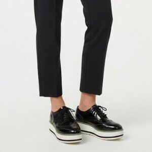 DADAWEN Patent Leather Women's Platform Wingtip Oxfords Size 8